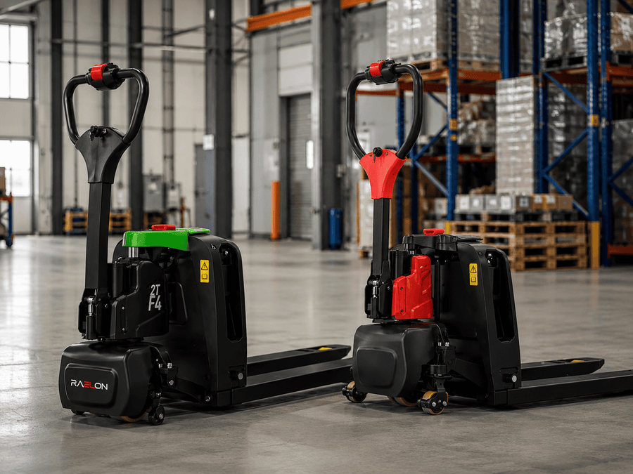 Raelon electric pallet jack 3300 lb vs 4400 lb capacity comparison for warehouse buyers