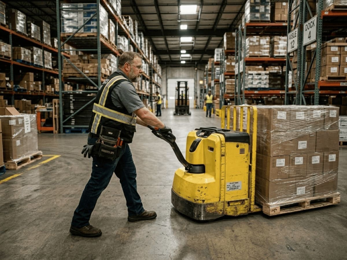 Raelon blog image for electric pallet mover guide on what it is and when to choose one