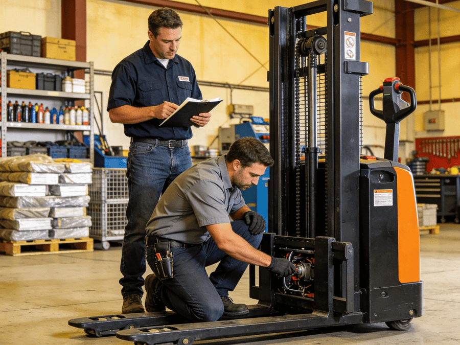 Raelon blog image for pallet jack parts guide on wear, replacement, and maintenance