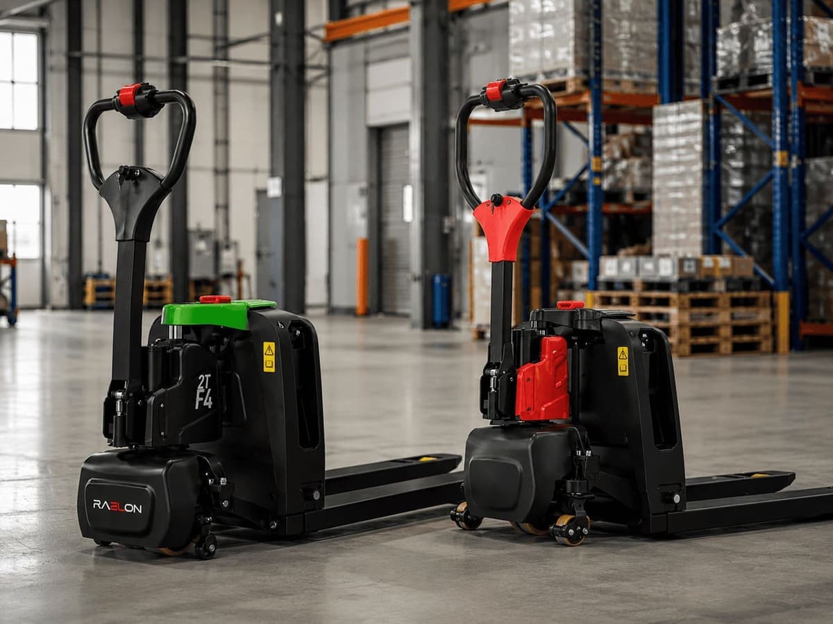 Raelon electric pallet jack 3300 lb vs 4400 lb capacity comparison for warehouse buyers
