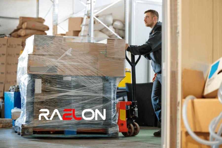 Raelon blog image for electric pallet jack lift height guide and warehouse application overview