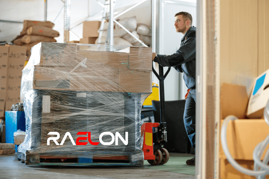 Raelon blog image for electric pallet jack lift height guide and warehouse application overview