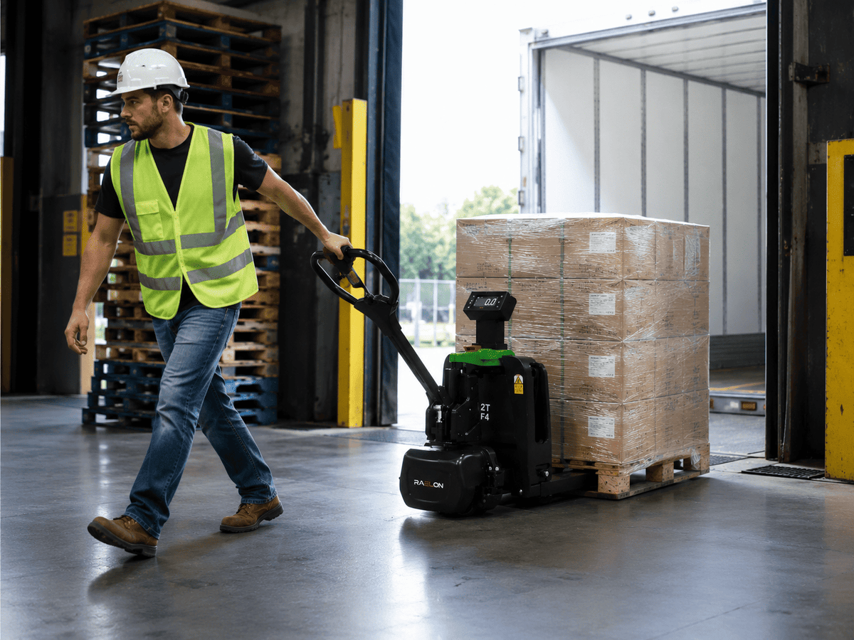Raelon electric pallet jack loading dock buying guide for truck unloading dock plates and receiving areas