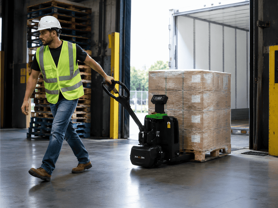 Raelon electric pallet jack loading dock buying guide for truck unloading dock plates and receiving areas