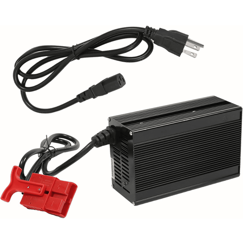 Raelon 24V 10A Pallet Jack Charger with SB120 120A Red Connector for Floor Scrubbers