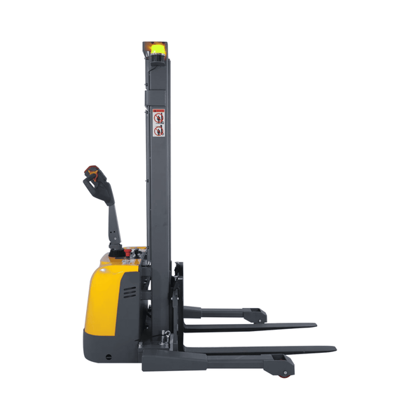 Yellow and black stacker on a white background