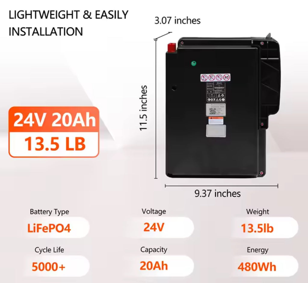 Lithium Battery 24V20Ah for F4 and F4-201 Pallet Jack (2025)