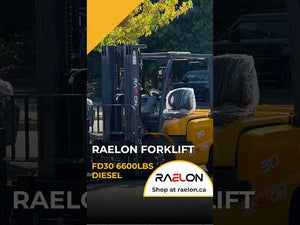 Video of Raelon FD30 6600 lbs Diesel Forklift In Stock in Canada