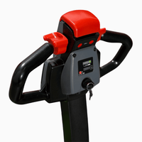 Control panel of Raelon electric pallet jack – ergonomic grip, safety switch, and easy-access buttons