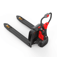 Raelon 3300lbs li ion electric pallet jack F4 Green forks detail view