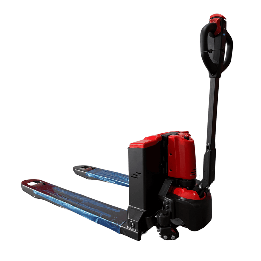 Raelon 3300lbs lithium pallet jack CBD15W-II angled front view
