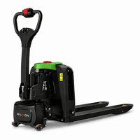 Raelon 4400lbs electric pallet jack F4 201 main product view in Green color with  stabilizing wheels