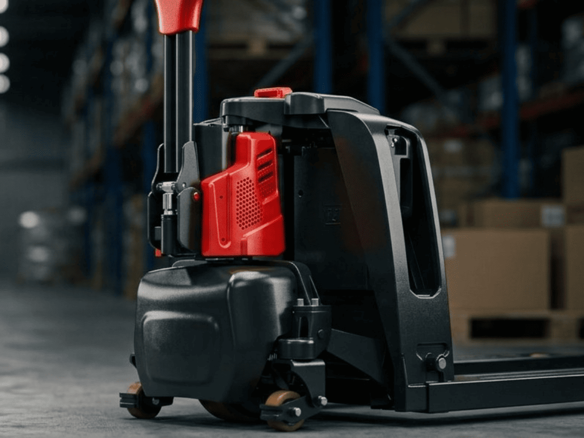 Raelon dealer program phone banner for electric pallet jacks, stackers, and forklifts in the U.S. and Canada