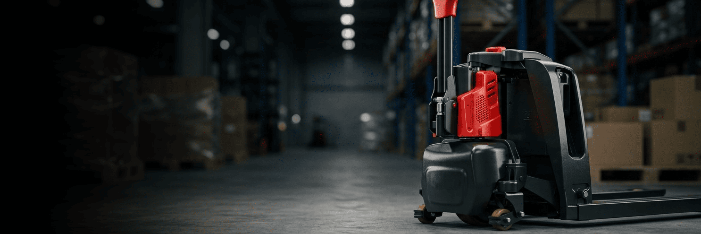 Raelon dealer program banner for electric pallet jacks, stackers, and forklifts in the U.S. and Canada