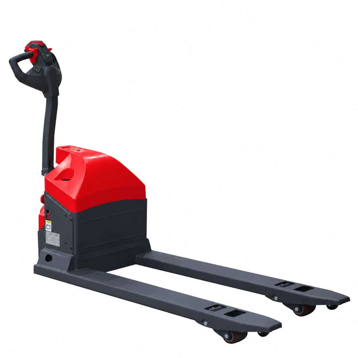 Raelon CBD15W-E19 rear three-quarter view showing the red top cover and battery housing