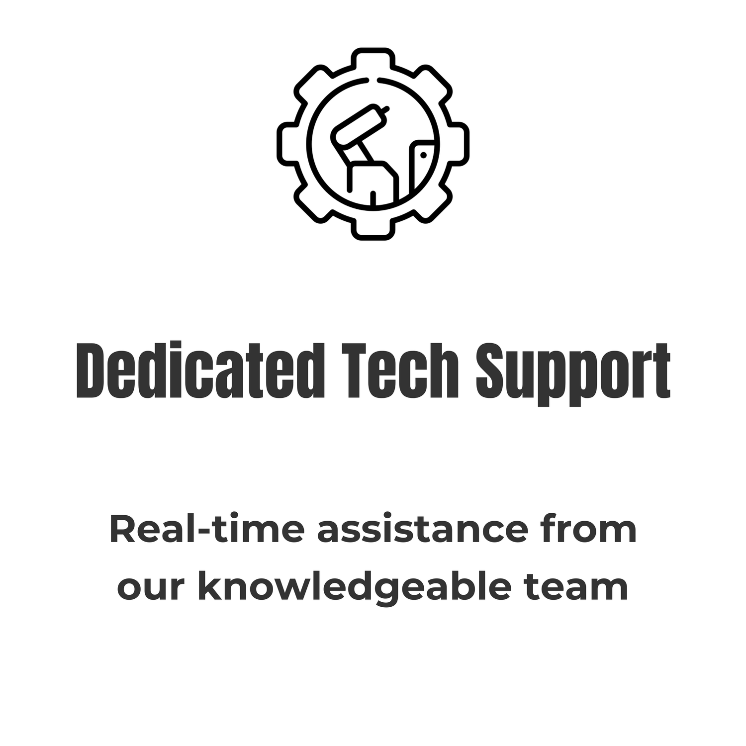 Raelon dedicated tech support icon for warehouse equipment customers
