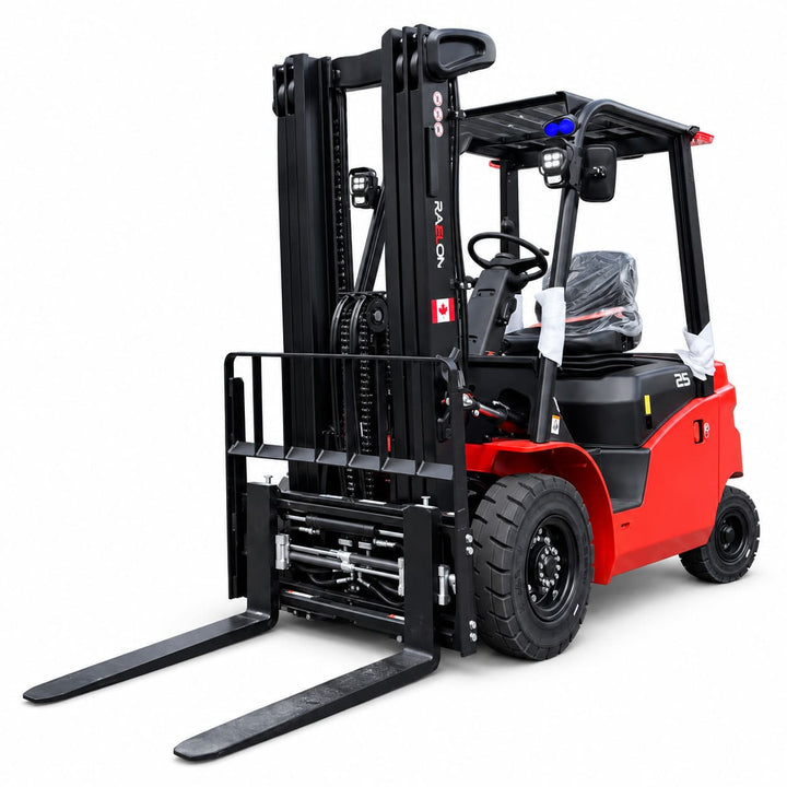Raelon EFL25 5500lbs electric forklift front angle main product view