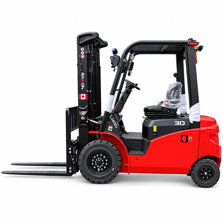 Raelon EFL30 6600lbs electric forklift side view main product image