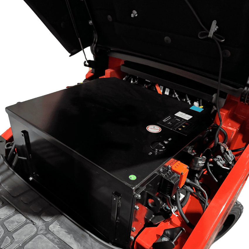 Raelon 3300lbs Electric Forklift 3 Wheel 3 Stage Triplex Mast 189in Li Ion with UL Charger