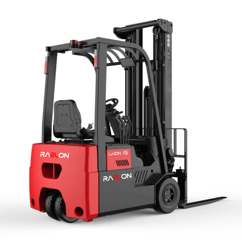 Raelon 3300lbs Electric Forklift 3 Wheel 3 Stage Triplex Mast 189in Li Ion with UL Charger