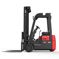 Raelon 3300lbs Electric Forklift 3 Wheel 3 Stage Triplex Mast 189in Li Ion with UL Charger