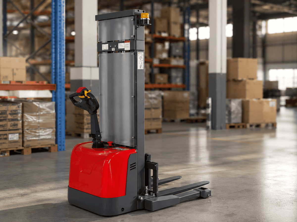 Raelon electric pallet stacker for Canadian warehouse operations