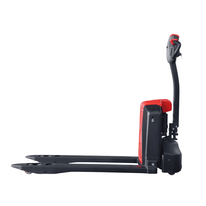 Raelon EPL205 4400lbs Li-ion electric pallet jack side view with 48 inch forks