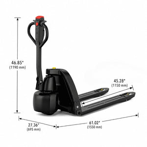 Raelon EPT15-EZ 3,300 lbs electric pallet jack dimensions diagram