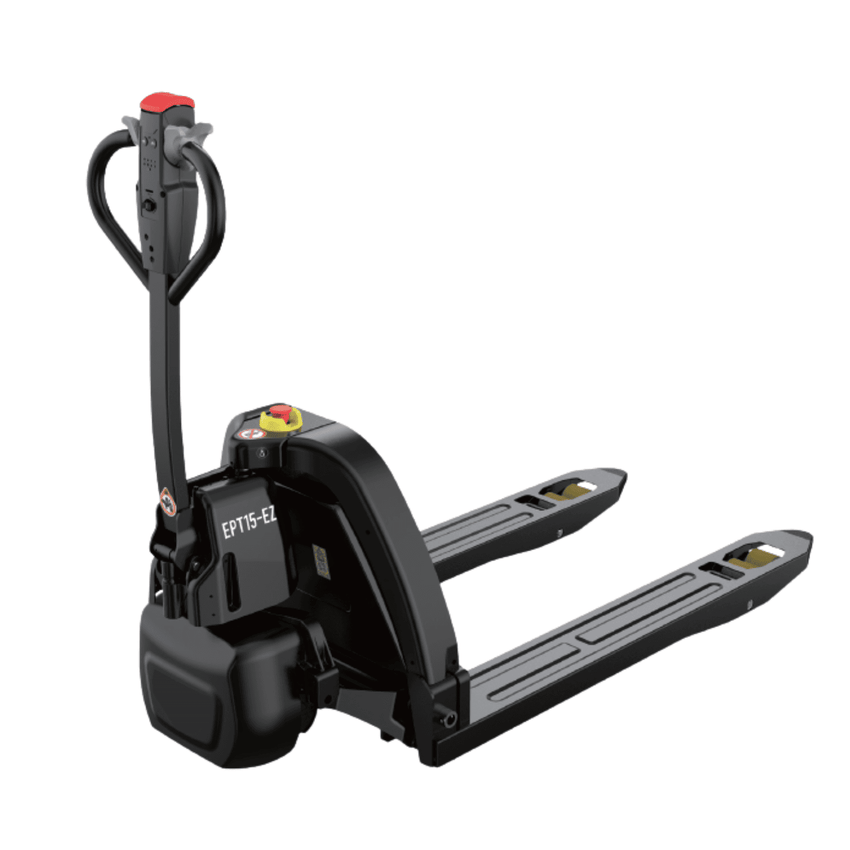 Raelon EPT15-EZ 3300lbs Li-ion electric pallet jack angled front view