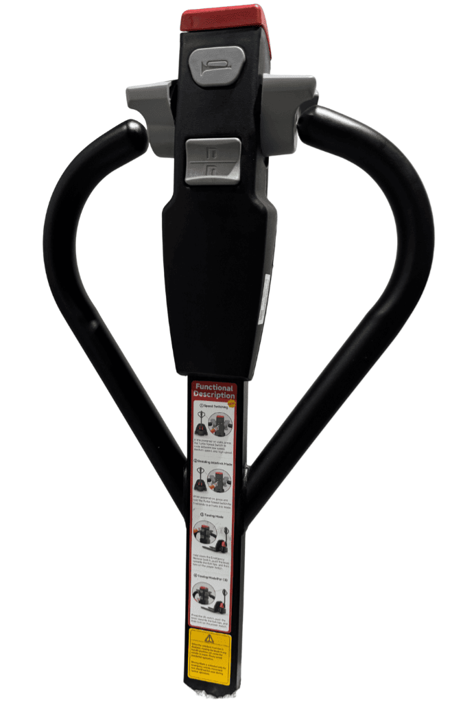 Raelon EPT15-EZ tiller handle angled view showing control buttons