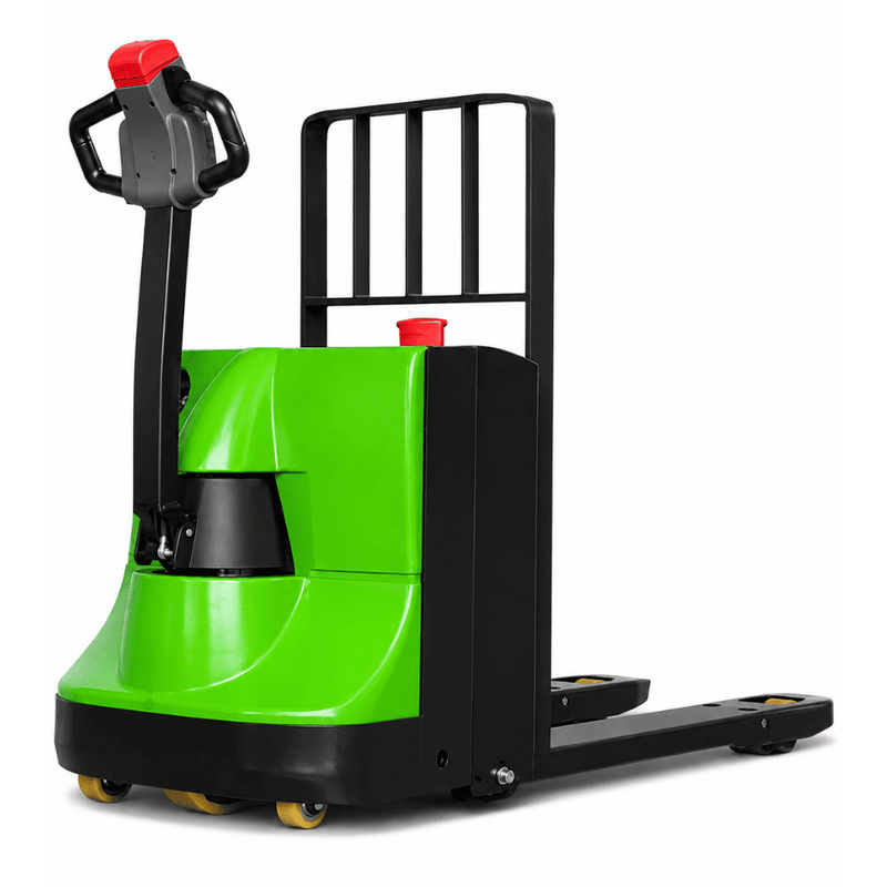 Raelon EPT25-WA 5500lbs lead-acid electric pallet jack with backrest front angle view