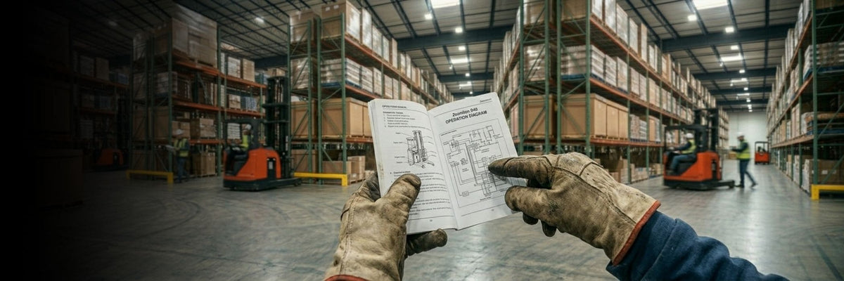 Raelon mian blog banner for electric pallet jacks, stackers, forklifts, and warehouse equipment selection