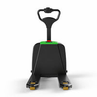 Raelon F4-201 4400 lb electric pallet jack viewed from the fork end