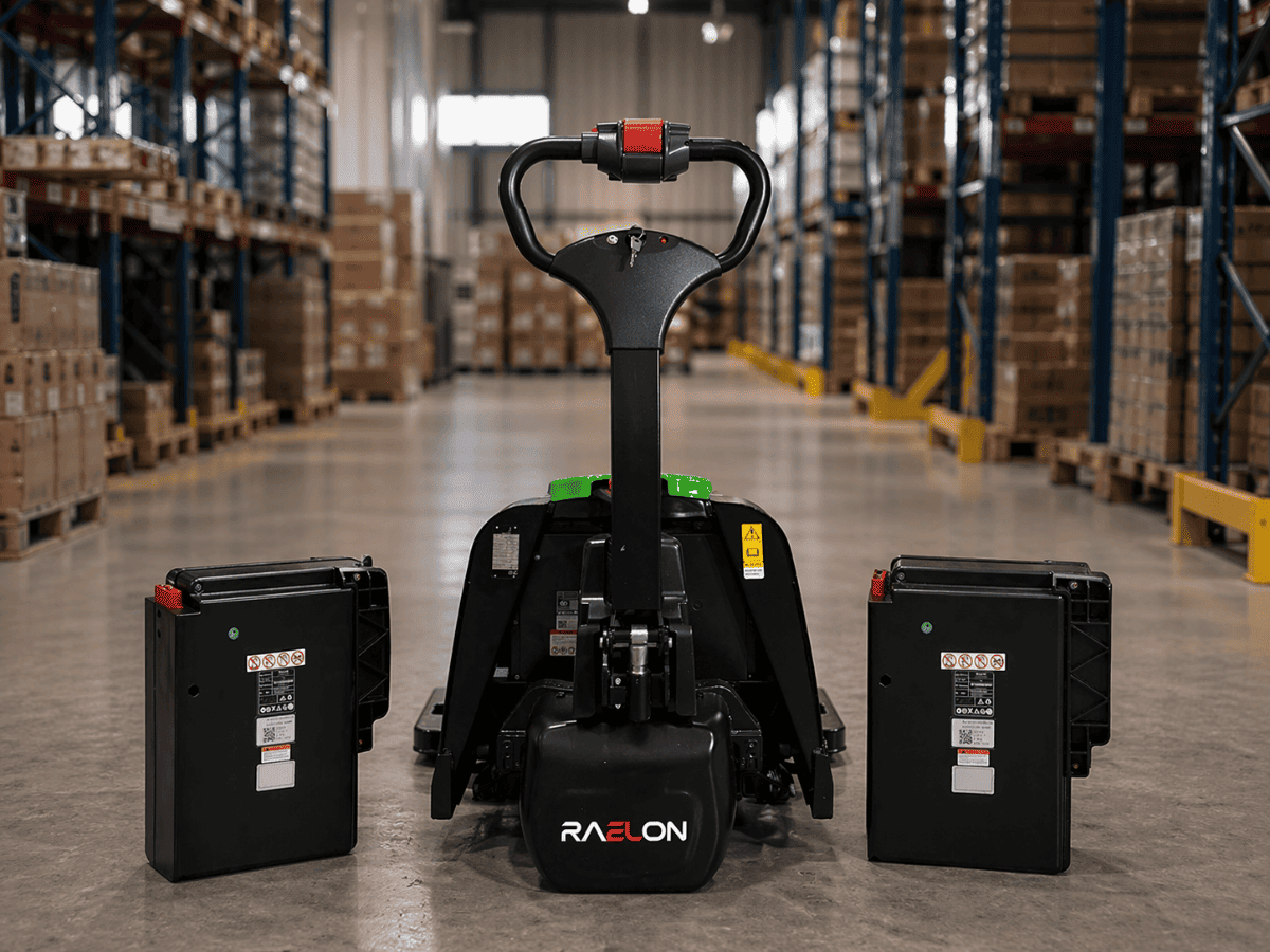 Raelon F4-201 dual lithium-ion battery design for longer runtime and quick battery replacement