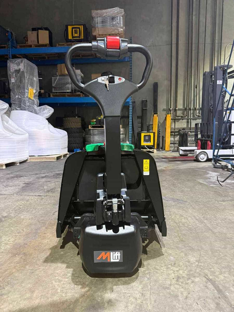 Raelon F4-202 4,400 lbs electric pallet jack in the warehouse – front view
