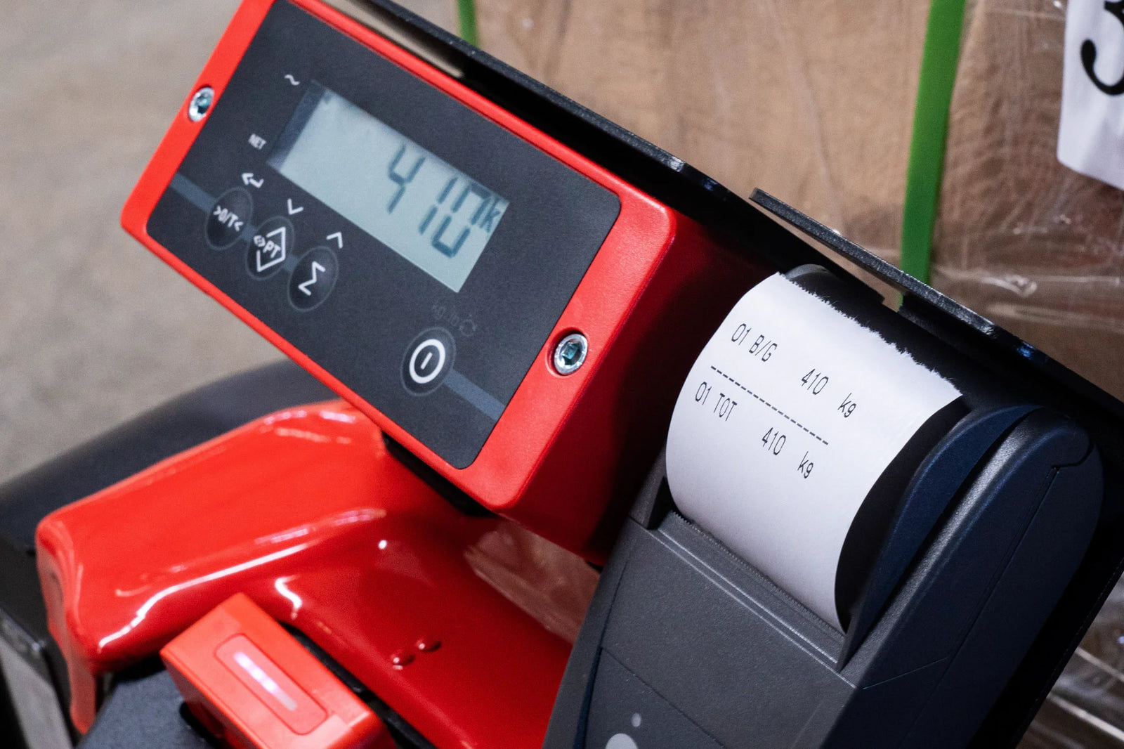 Transpalette électrique Lithium-ion Raelon F4 3300 lb avec balance et imprimante