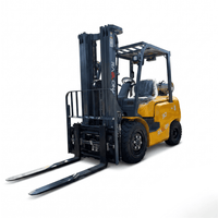 Raelon FD30 6600lbs diesel forklift front left view with side shifter and fork positioner