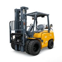 Raelon FG35 7700lbs LPG forklift with dual front pneumatic tires front angle view