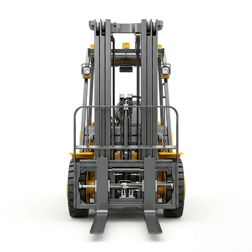 Raelon FG35 7700lbs LPG forklift front view with mast and forks