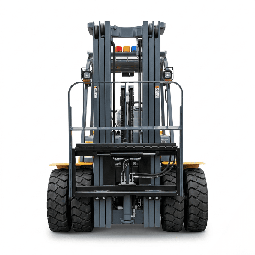 Raelon FG35 7700lbs LPG forklift front view with triplex full free mast