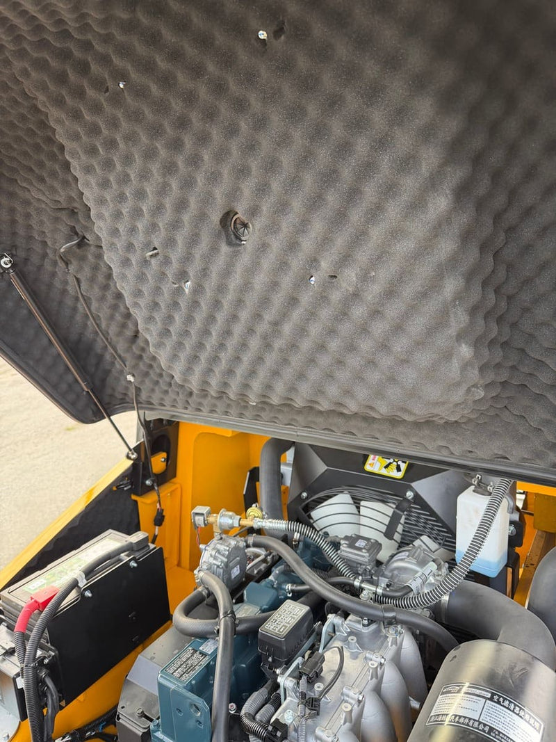 Raelon FL45T 9,900 lbs LPG forklift engine compartment with hood open
