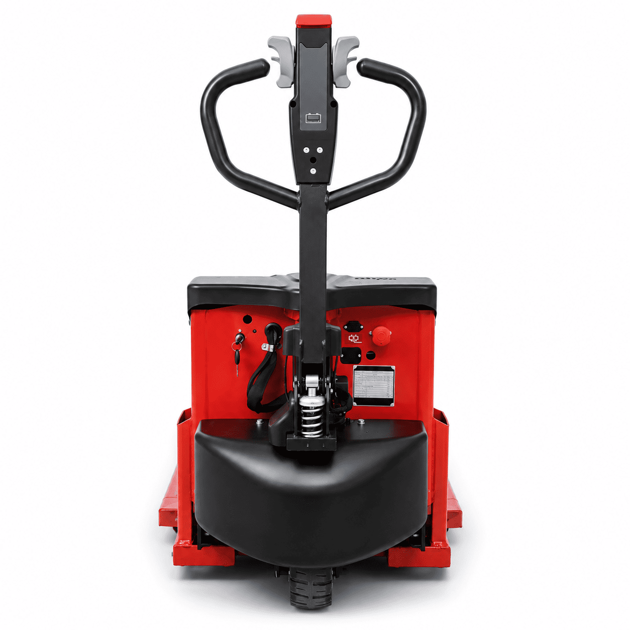 Raelon MN-01 6600lbs all-terrain electric pallet truck front view with wide forks
