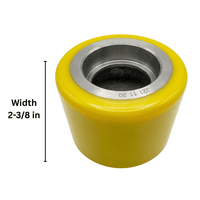 Raelon polyurethane pallet truck roller set with 6204 bearings including axle pin and retaining clips