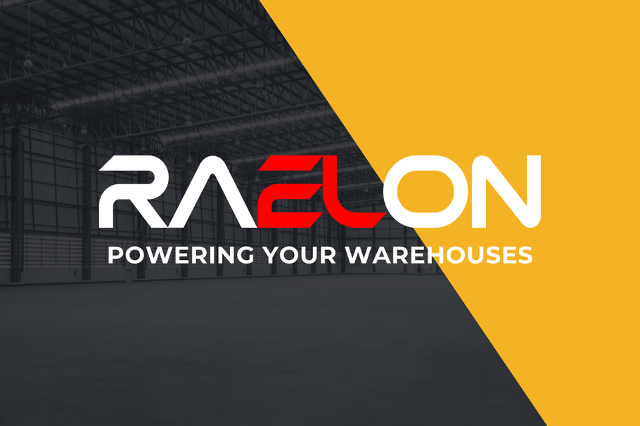 Raelon warehouse equipment brand banner powering your warehouses with material handling solutions