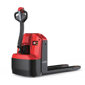 Raelon WPL202 4400lbs Li-ion electric pallet jack front angle view with backrest