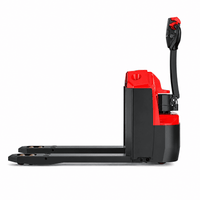 Raelon WPL202 4400lbs Li-ion electric pallet jack left side view with backrest and 48 inch forks